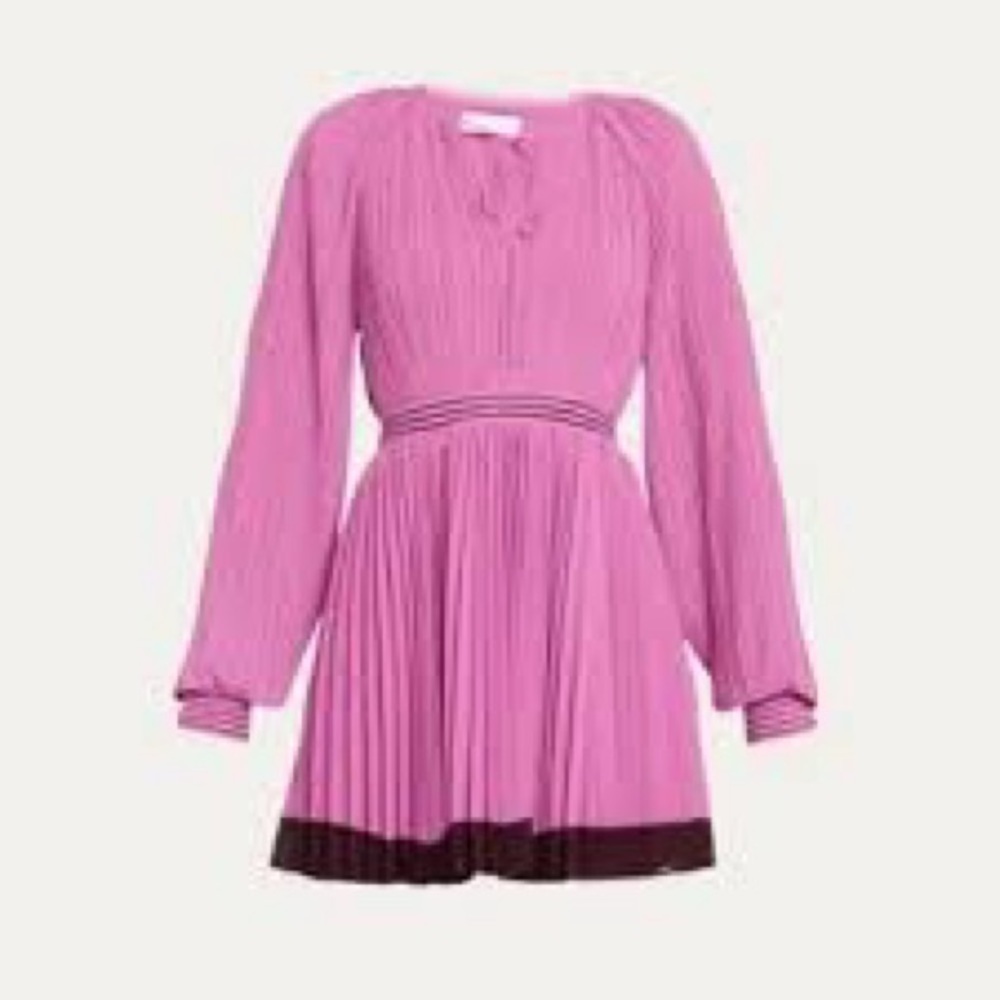✔️#20 BNWT JONATHAN SIMKHAI CALYPSO PLEATED GEORGETTE DRESS